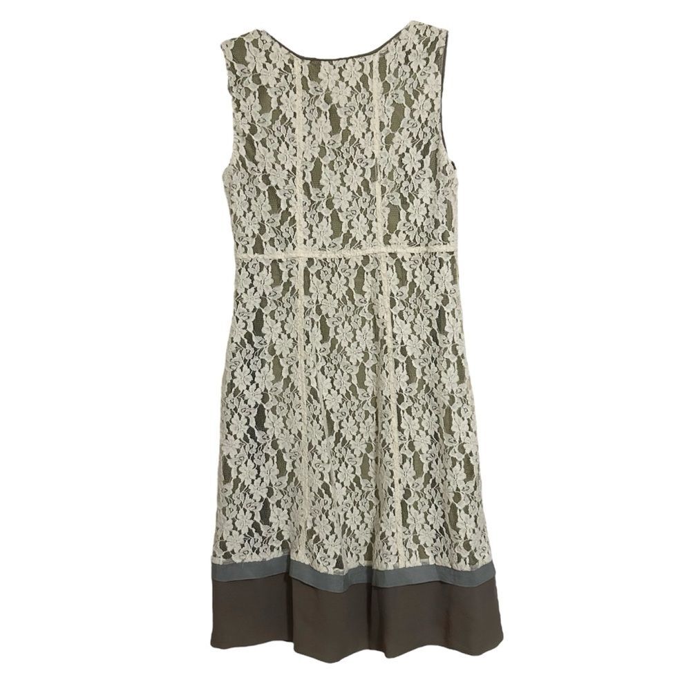 SUNDANCE Boho Ivory Lace Silk Trim Sleeveless A-Line Orly Dress 6 - Picture 14 of 16